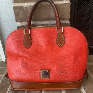 Dooney zip zip satchel - orange